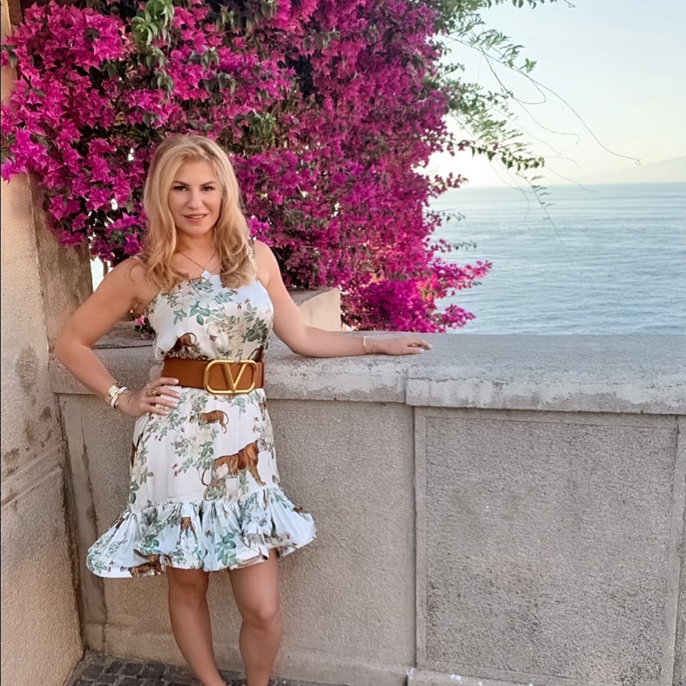 Eugenia Fernandez Flower and leopard 🐆 dress - Picture 2 of 8